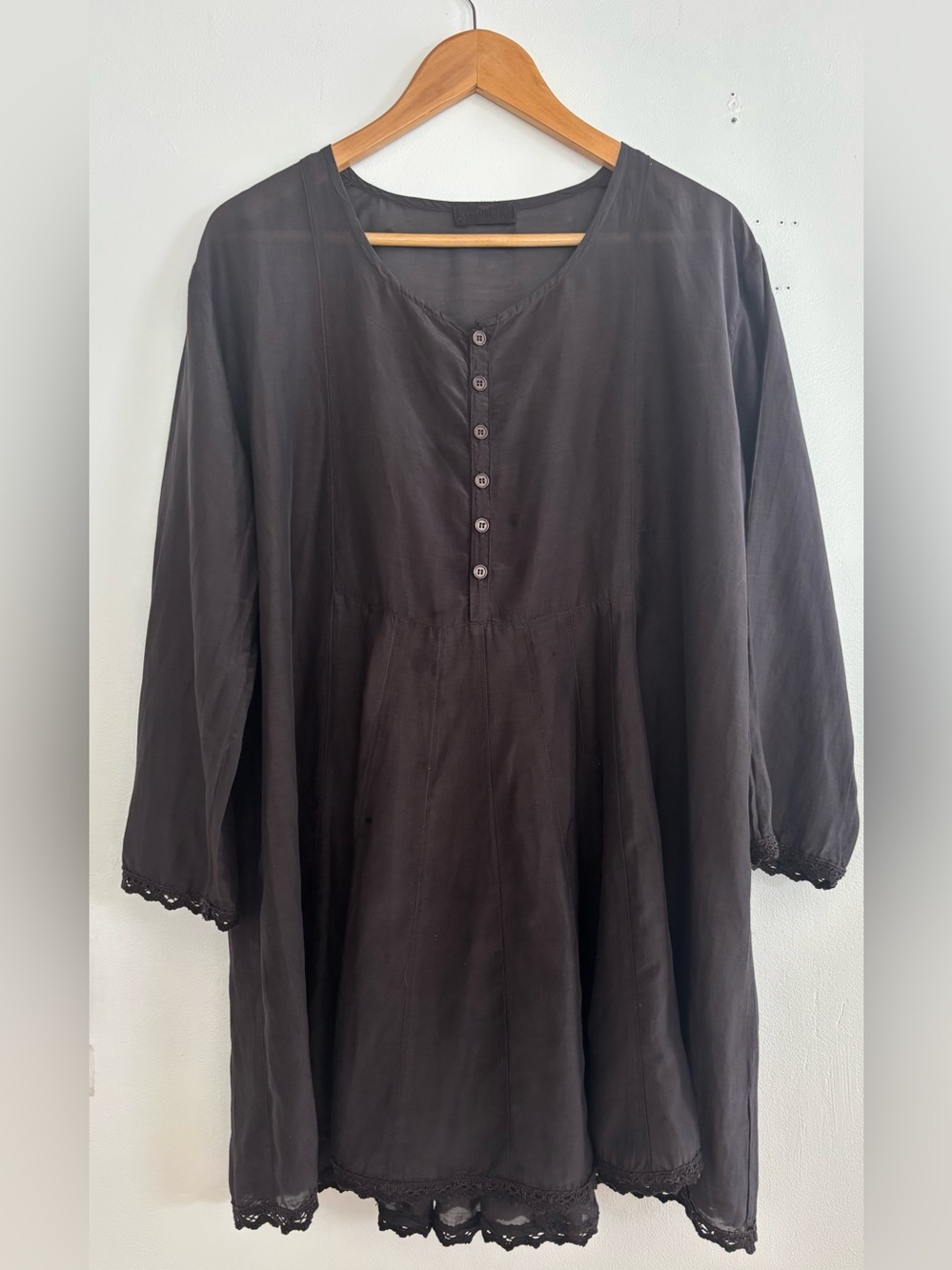 CP Shades Silk Blend Dress Size large Brown